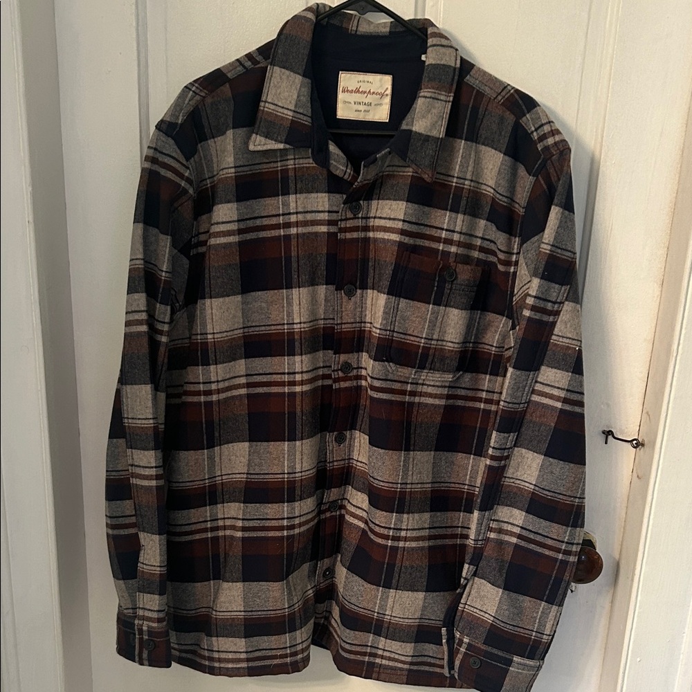 Woolrich Men's Plaid Shirt Jacket - Black, Gray, Brown
